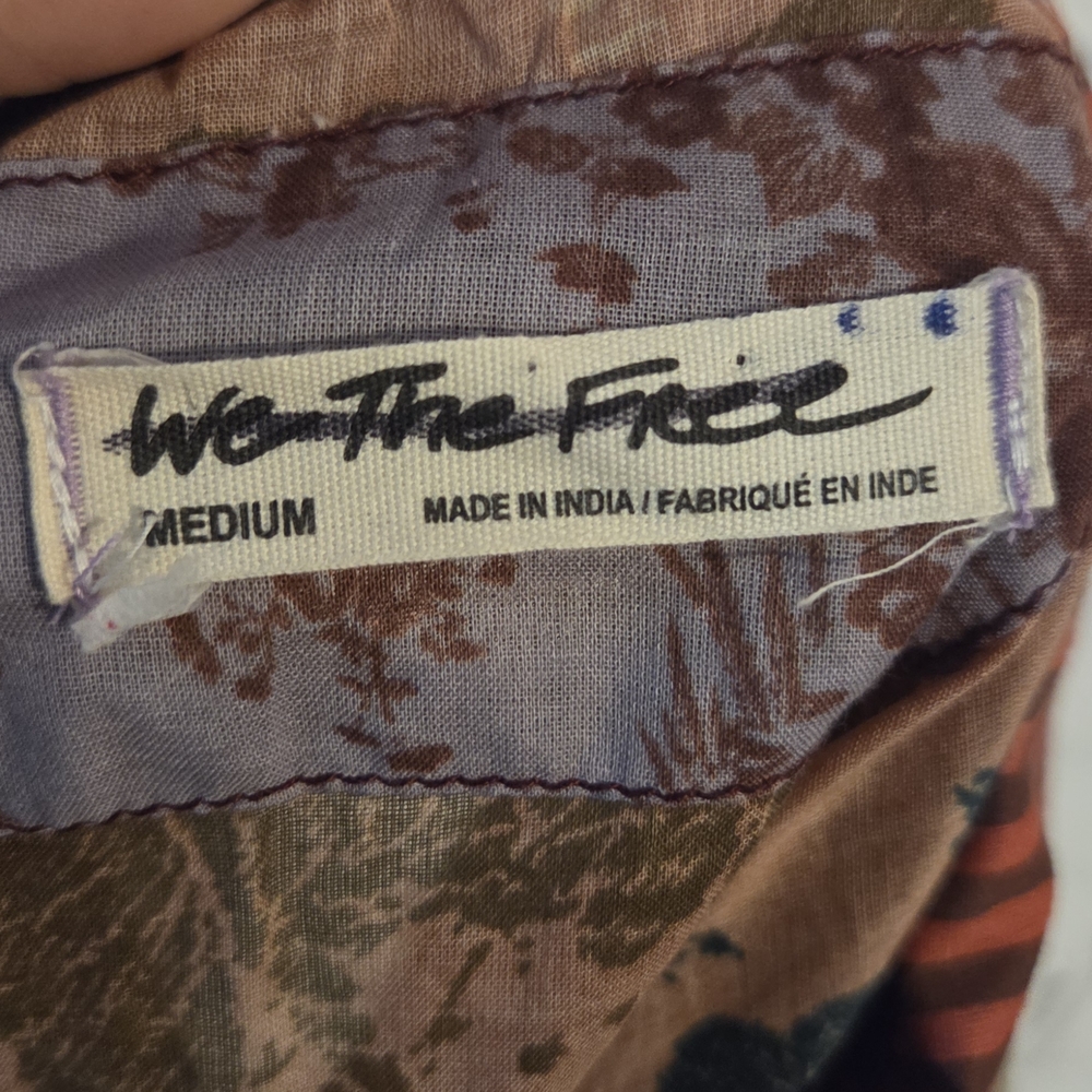 We The Free Womens Flower Patch Cotton Button Front Top EUC size M - Picture 11 of 12